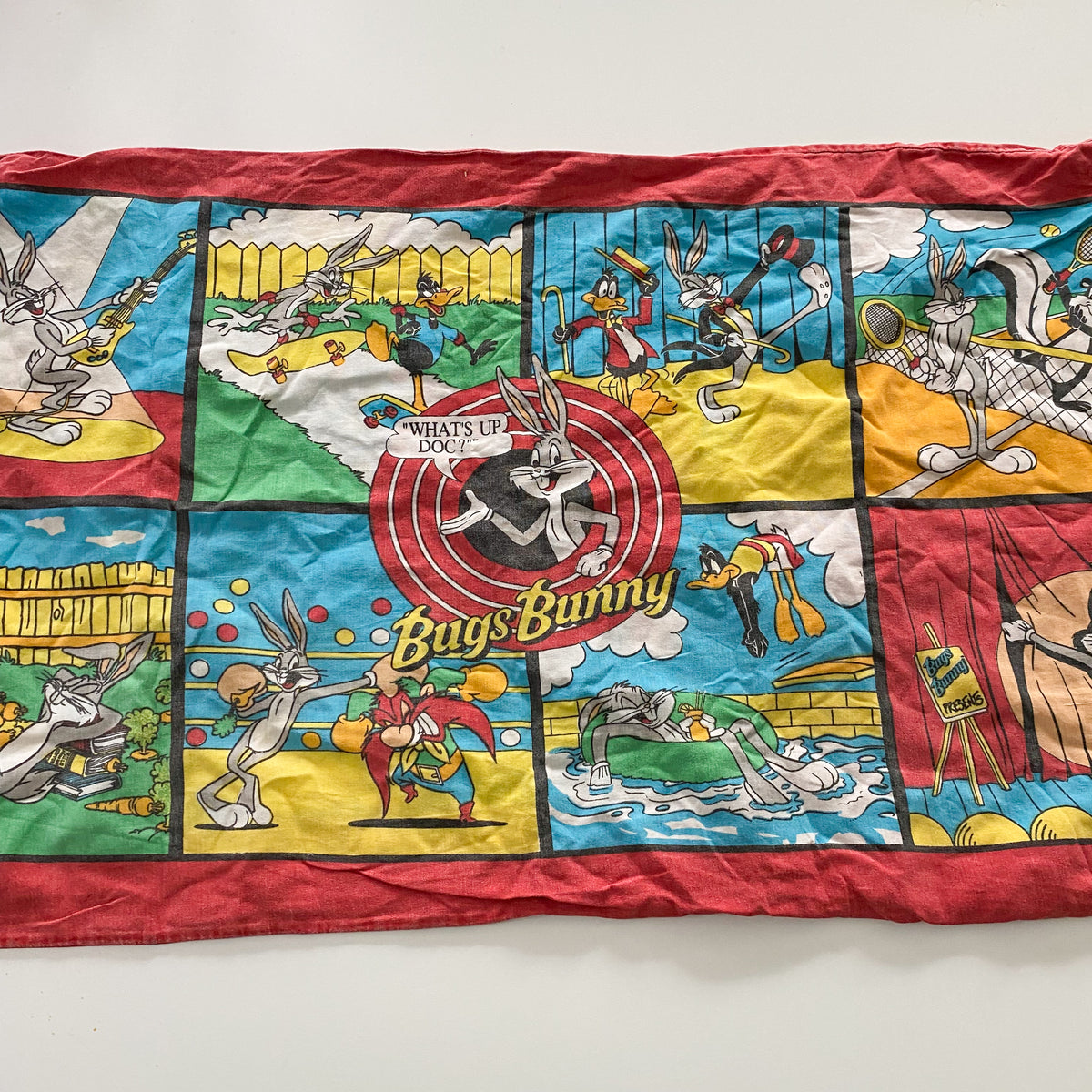 Vintage Loony Tunes Bugs Bunny Pillowcase