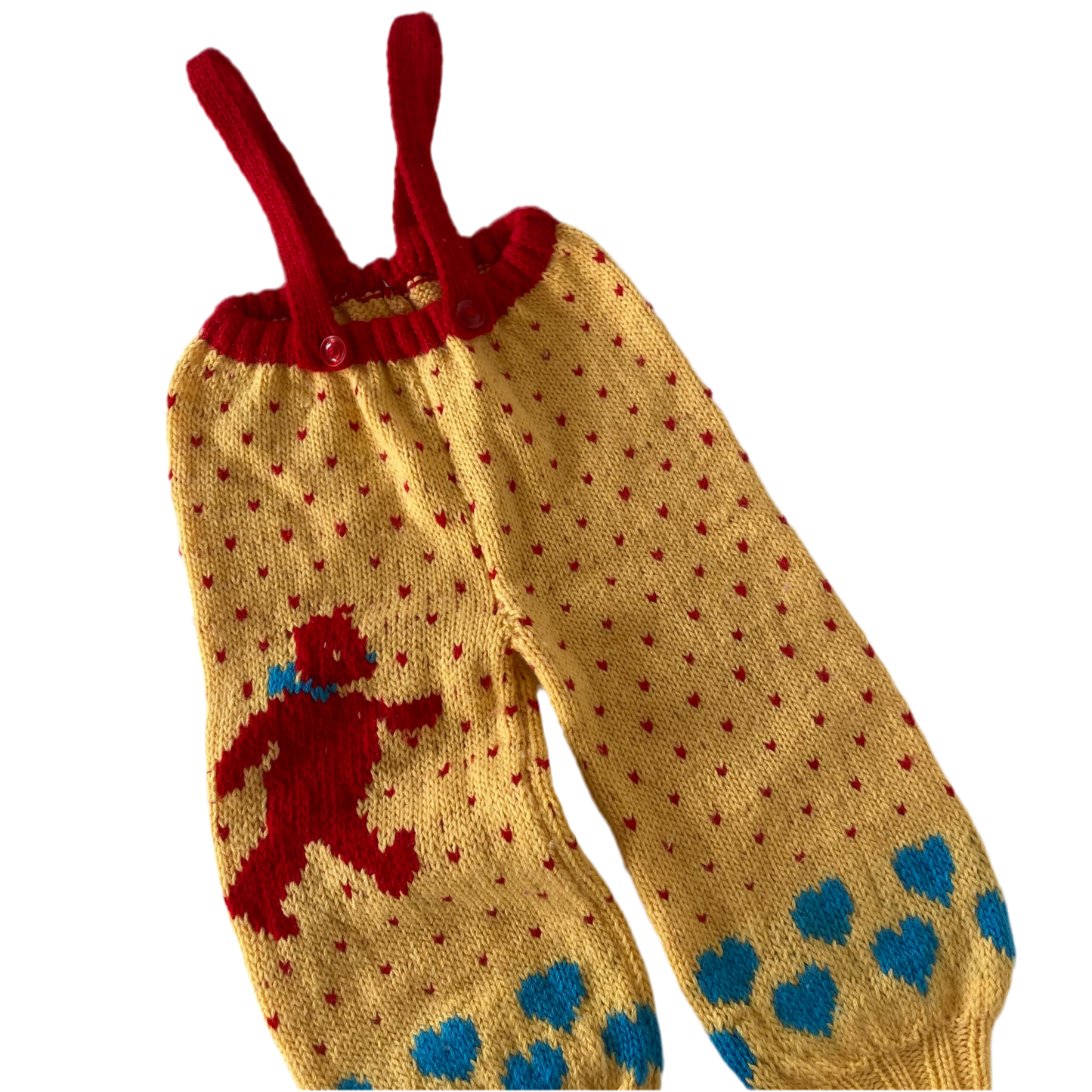 Handmade Knit Overall Pants - Size 1-2Y