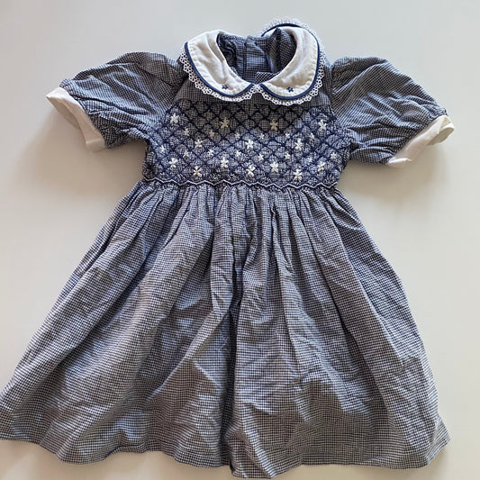 Vintage Smocked Dress - Size 1-2Y