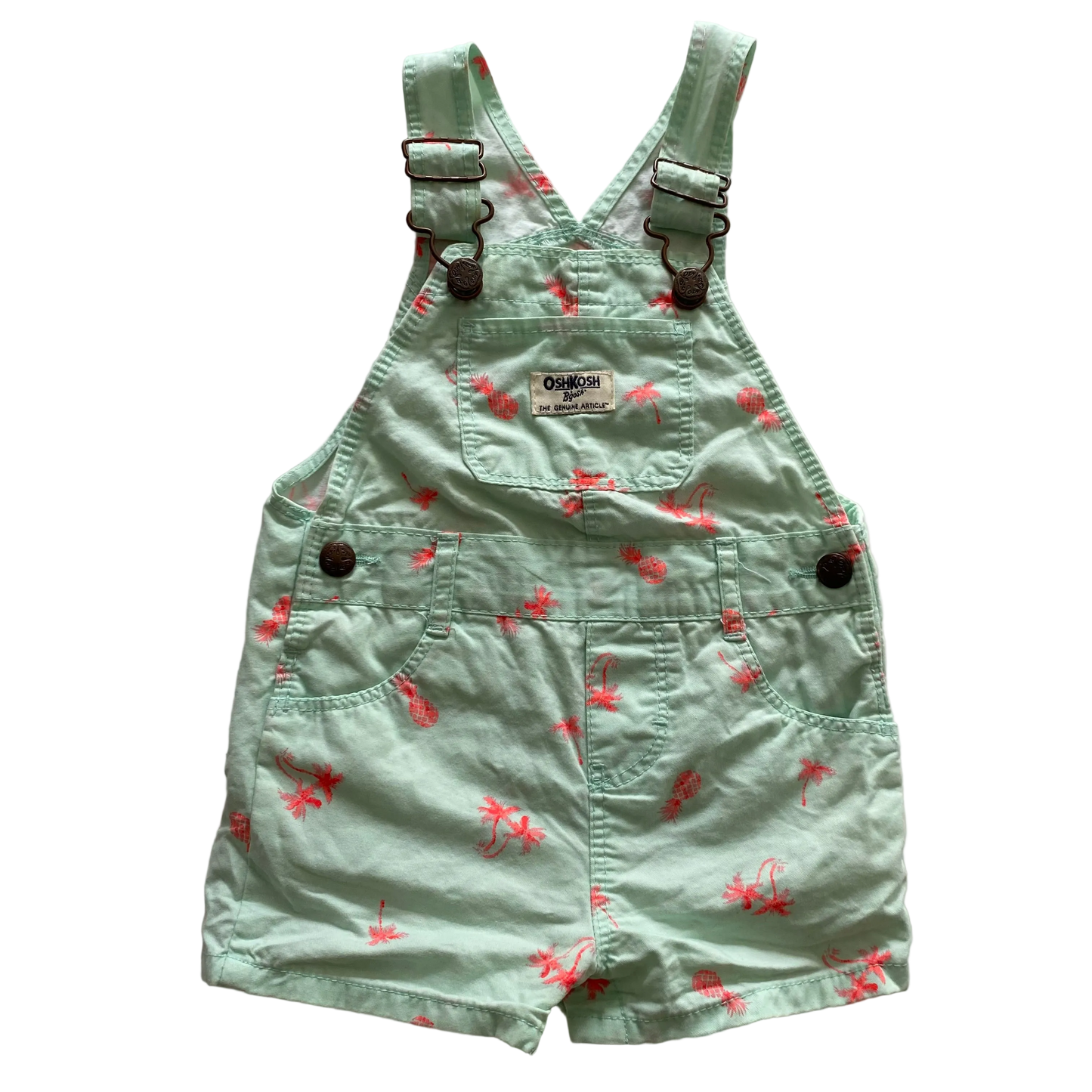 Oshkosh Flamingo Shortalls - Size 18M