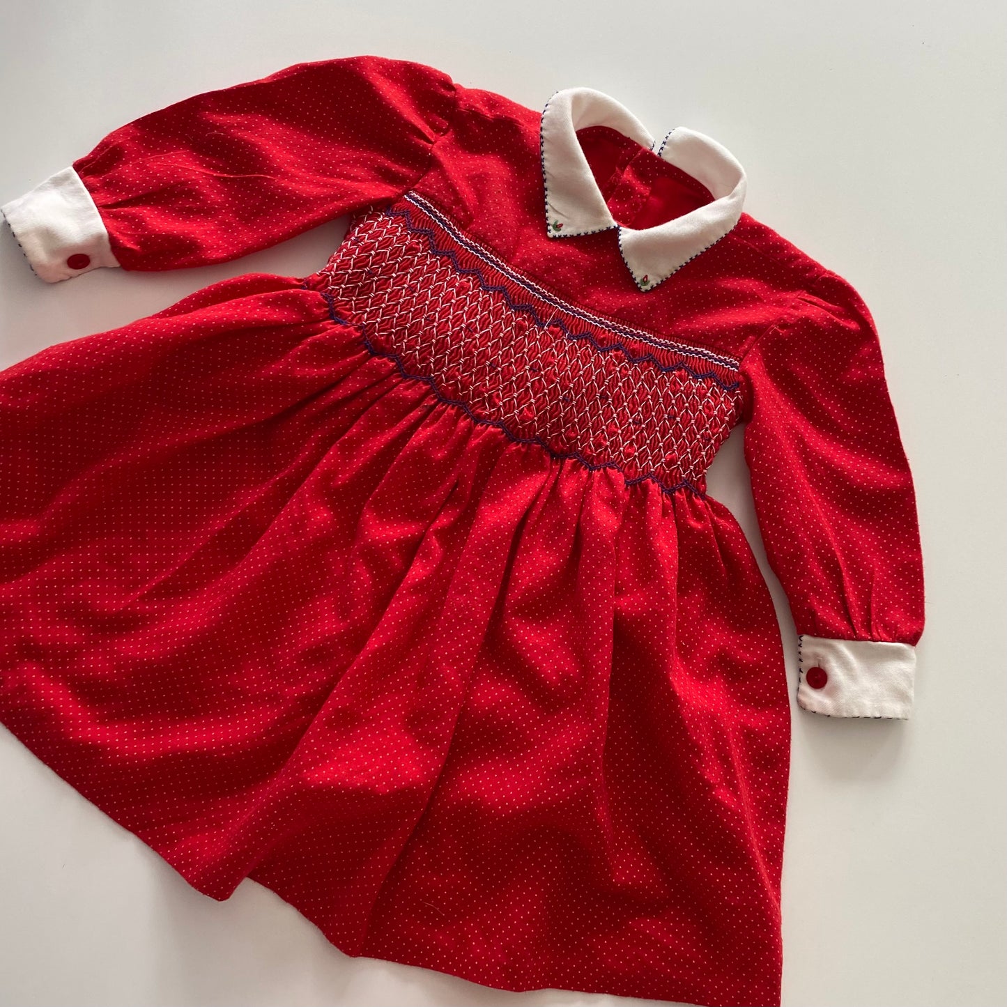 Vintage Smocked Dress - Size 1-2Y