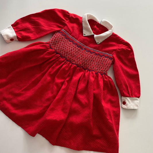 Vintage Smocked Dress - Size 1-2Y