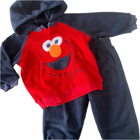 Vintage Sesame Street Elmo Fleece Tracksuit - Size 1