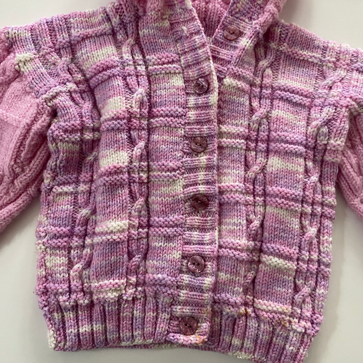 Handmade Cable Knit Cardigan - Size 4