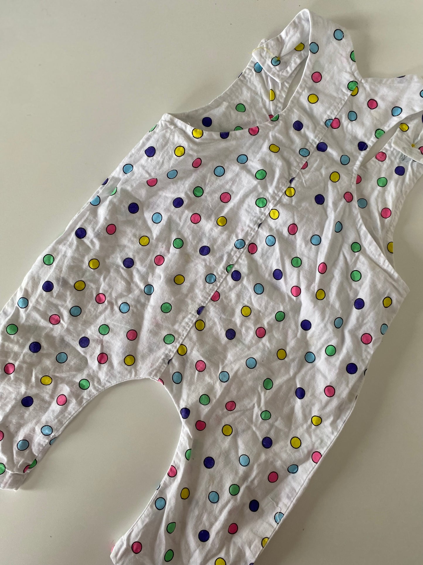 Vintage Kids Club Overalls - Size 6-12M