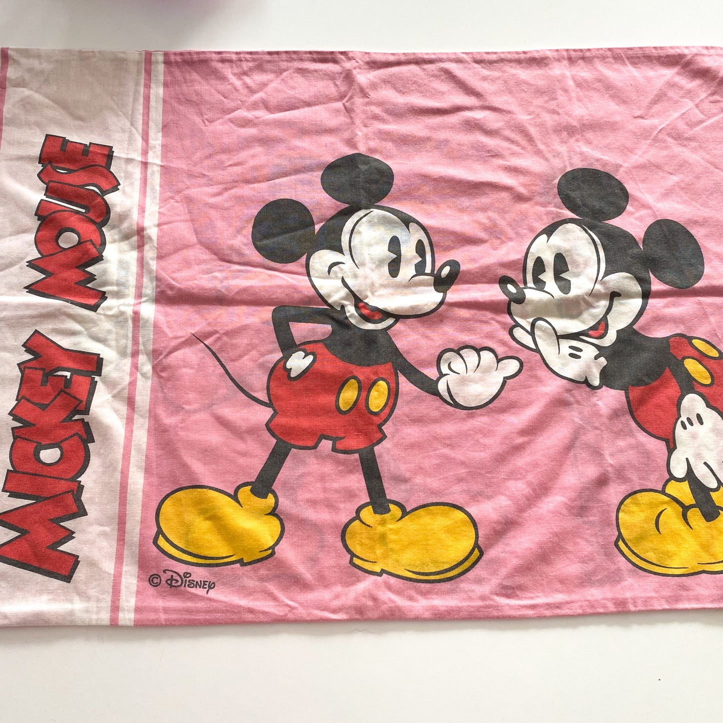Vintage Disney Mickey Mouse Pillowcase