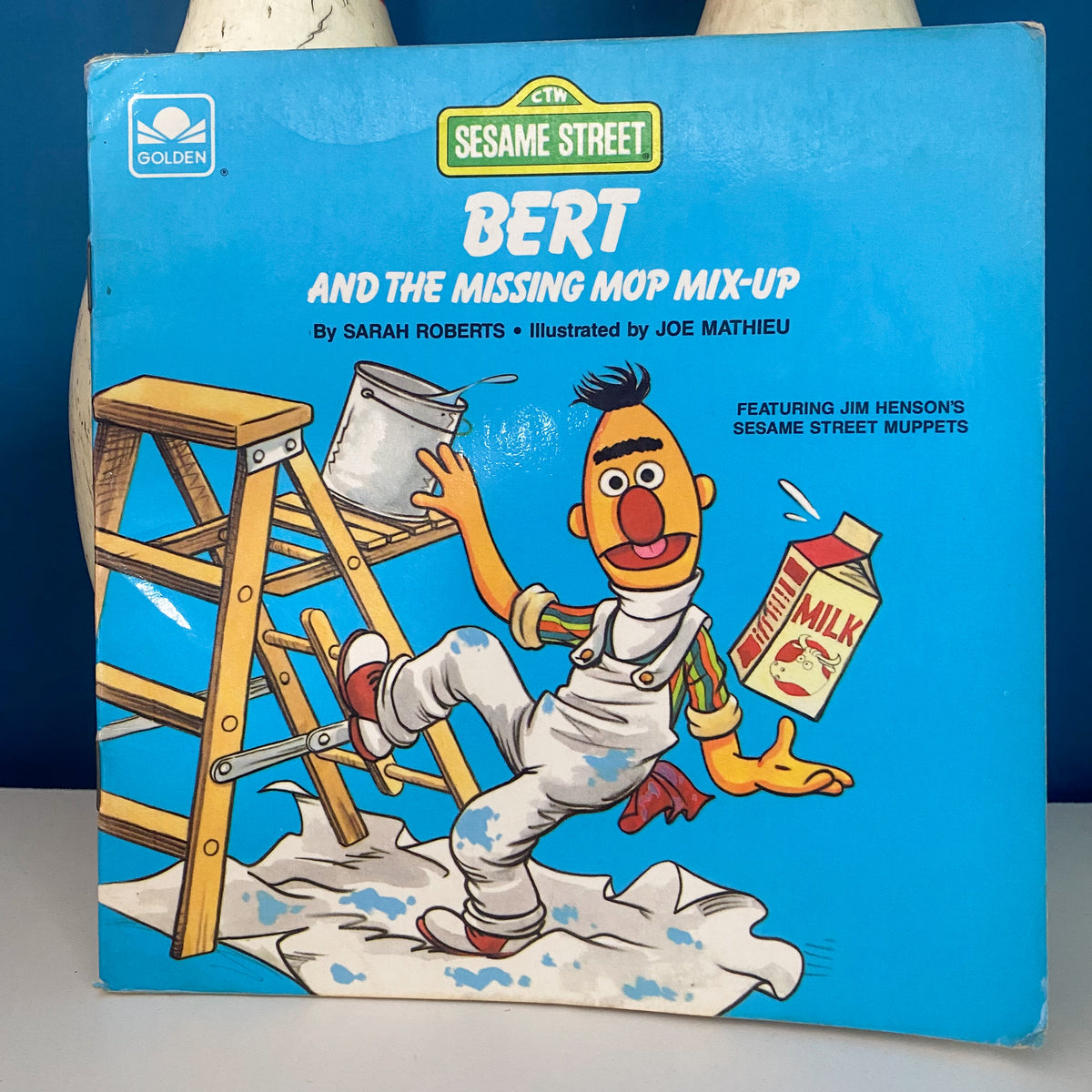 Vintage Sesame Street Bert & The Missing Mop Mix Up Book
