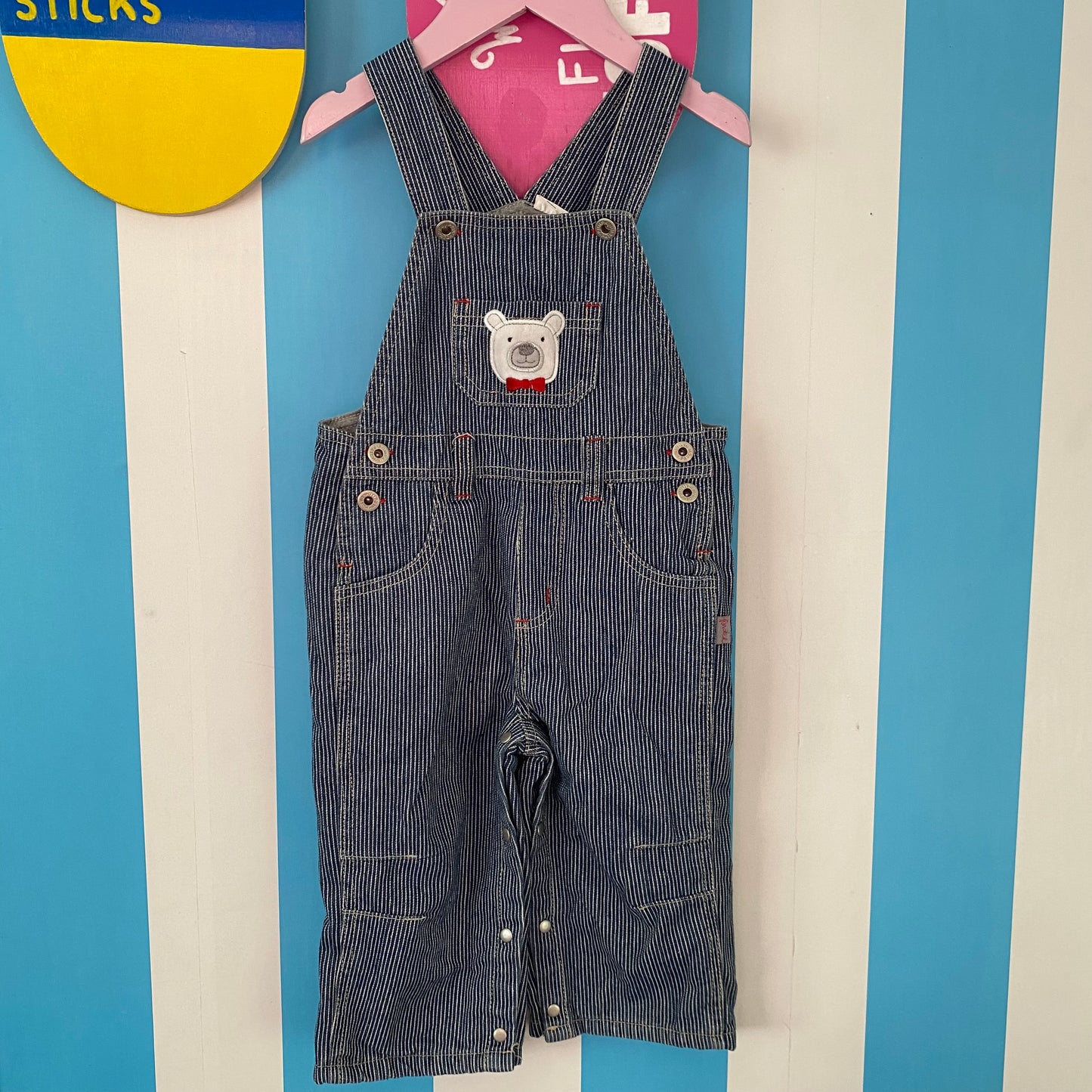 Vintage Pumpkin Patch Overalls - Size 12-18M