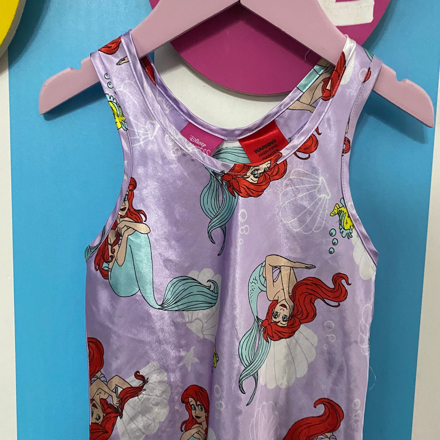 Vintage Disney The Little Mermaid Silk Nightie - Size 3
