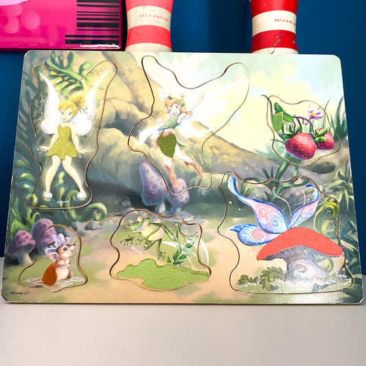 Disney Tinkerbell Touch & Feel Wooden Puzzle