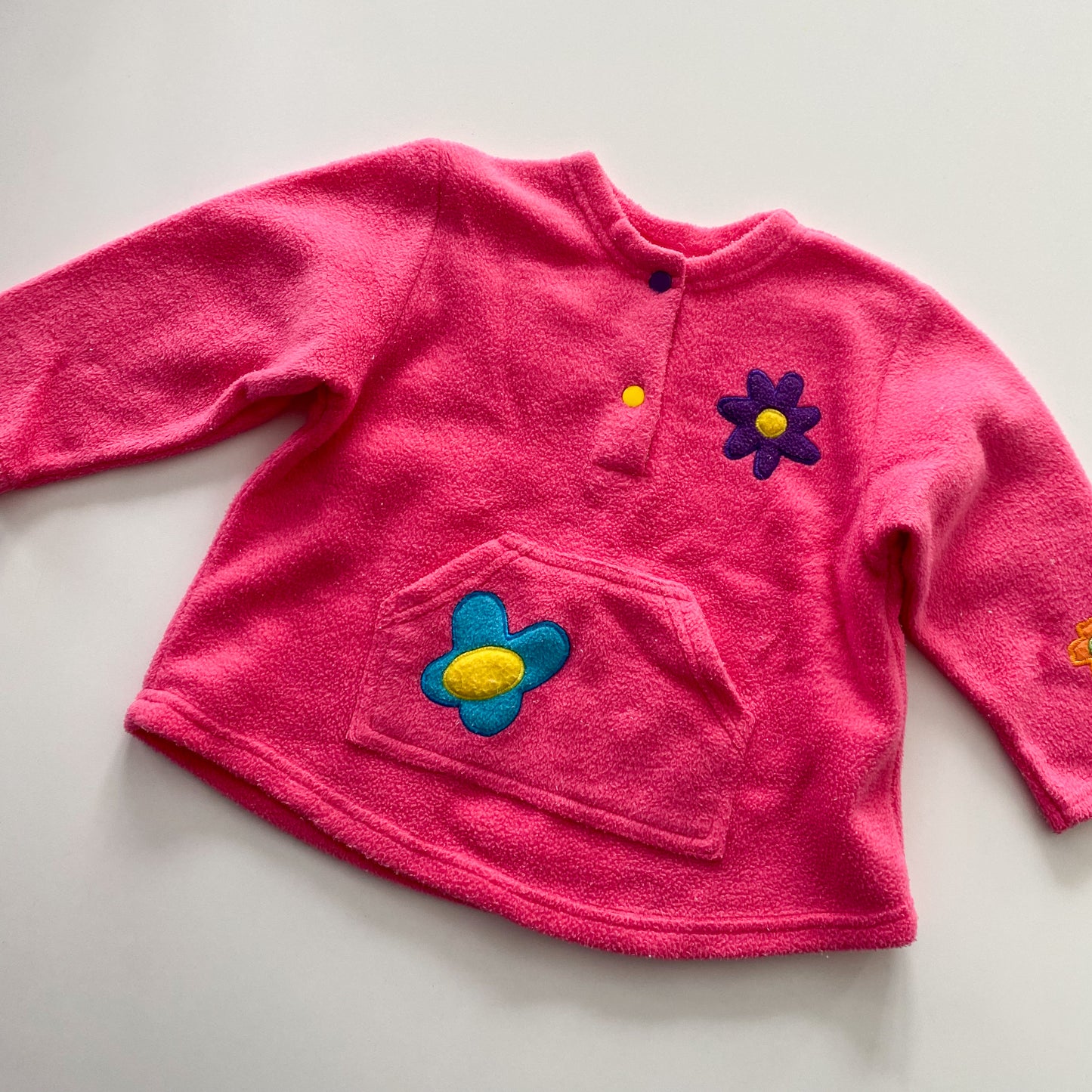 Vintage TAJ Fashion Pink Fleece Jumper - Size 3