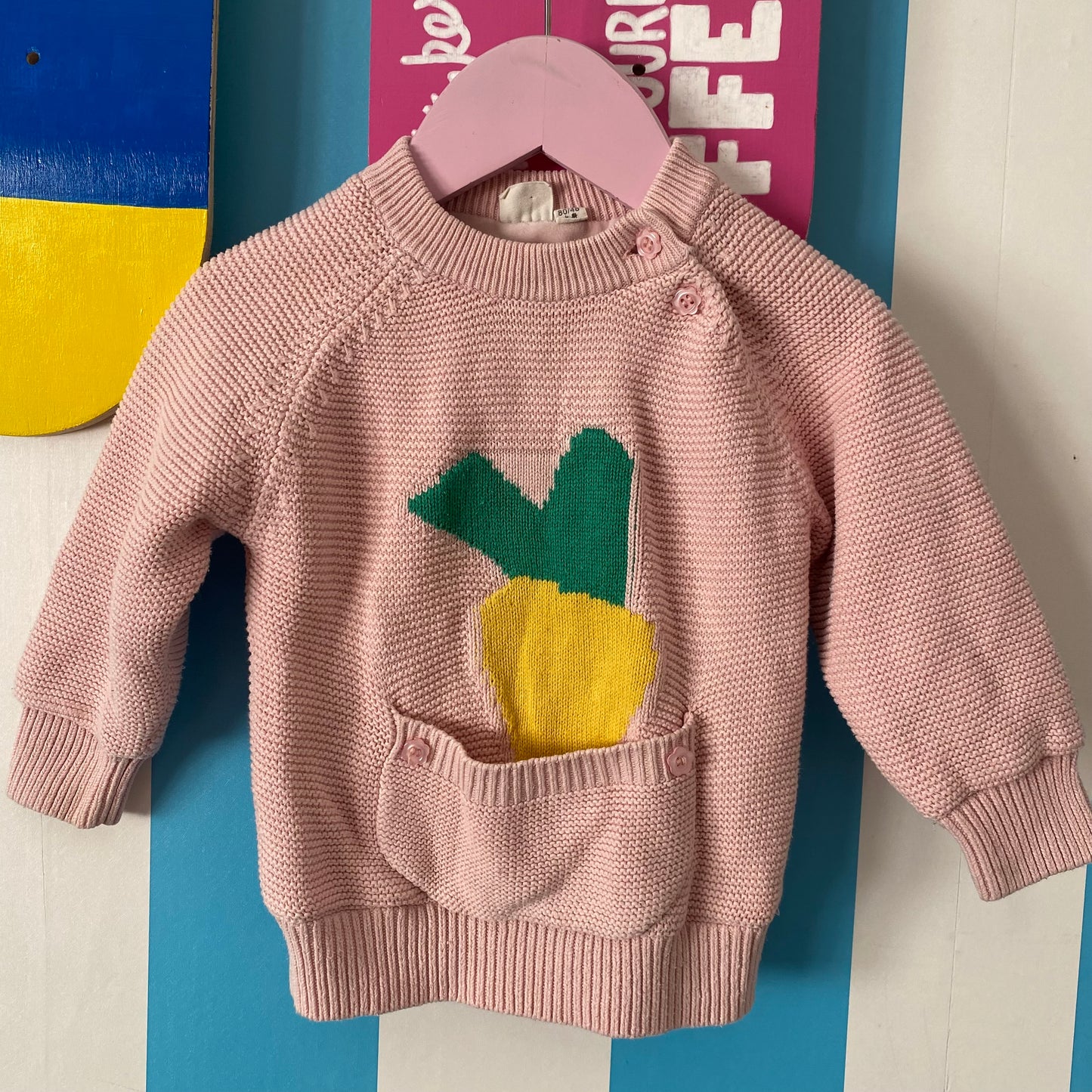 Fleece Lined Knit Jumper - Size 1