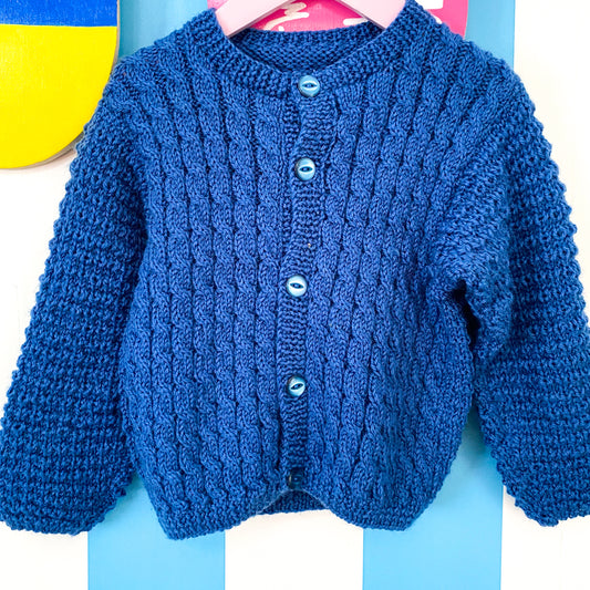 Handmade Knit Cardigan - Size 1-2Y