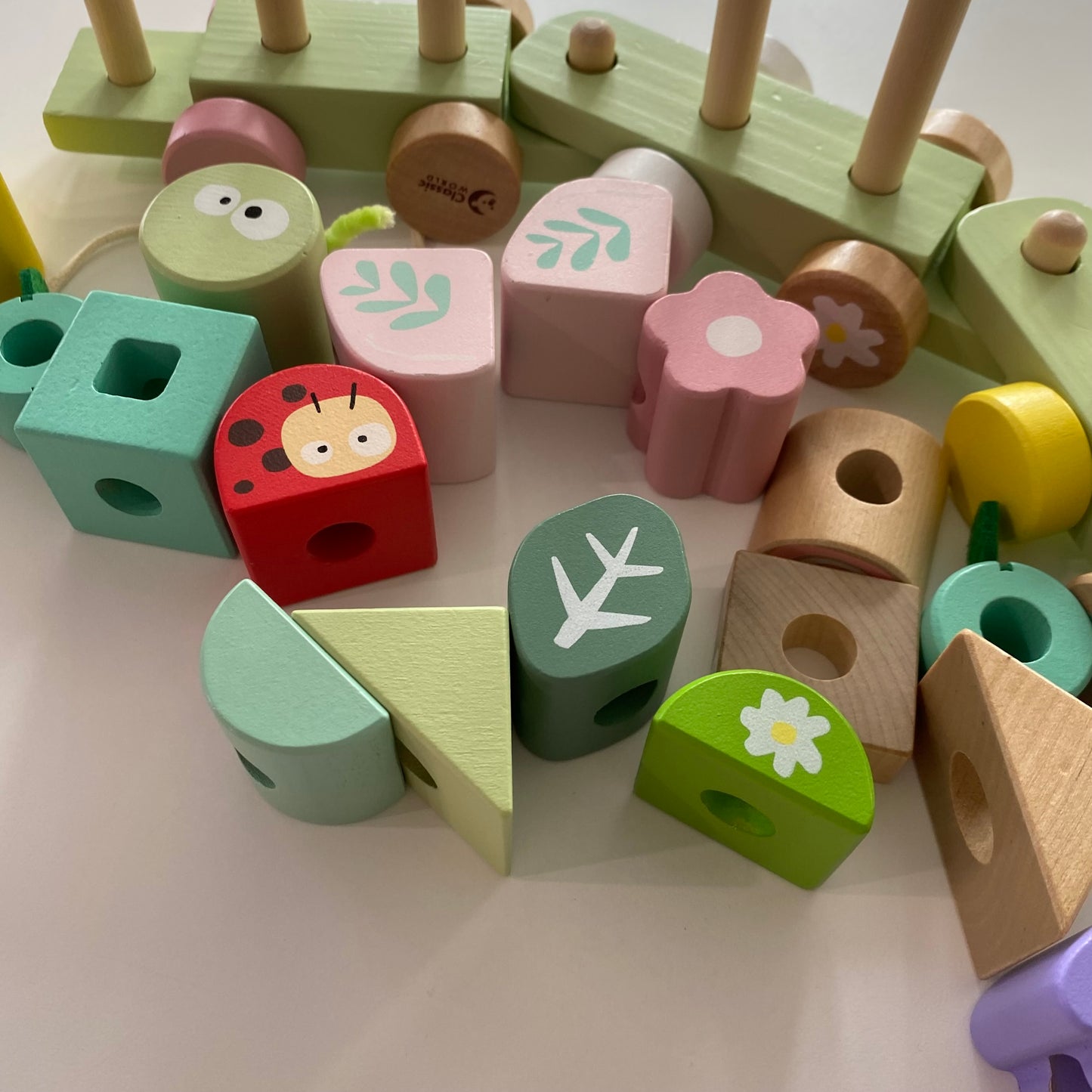 Classic World Pastel Colours Pull Train