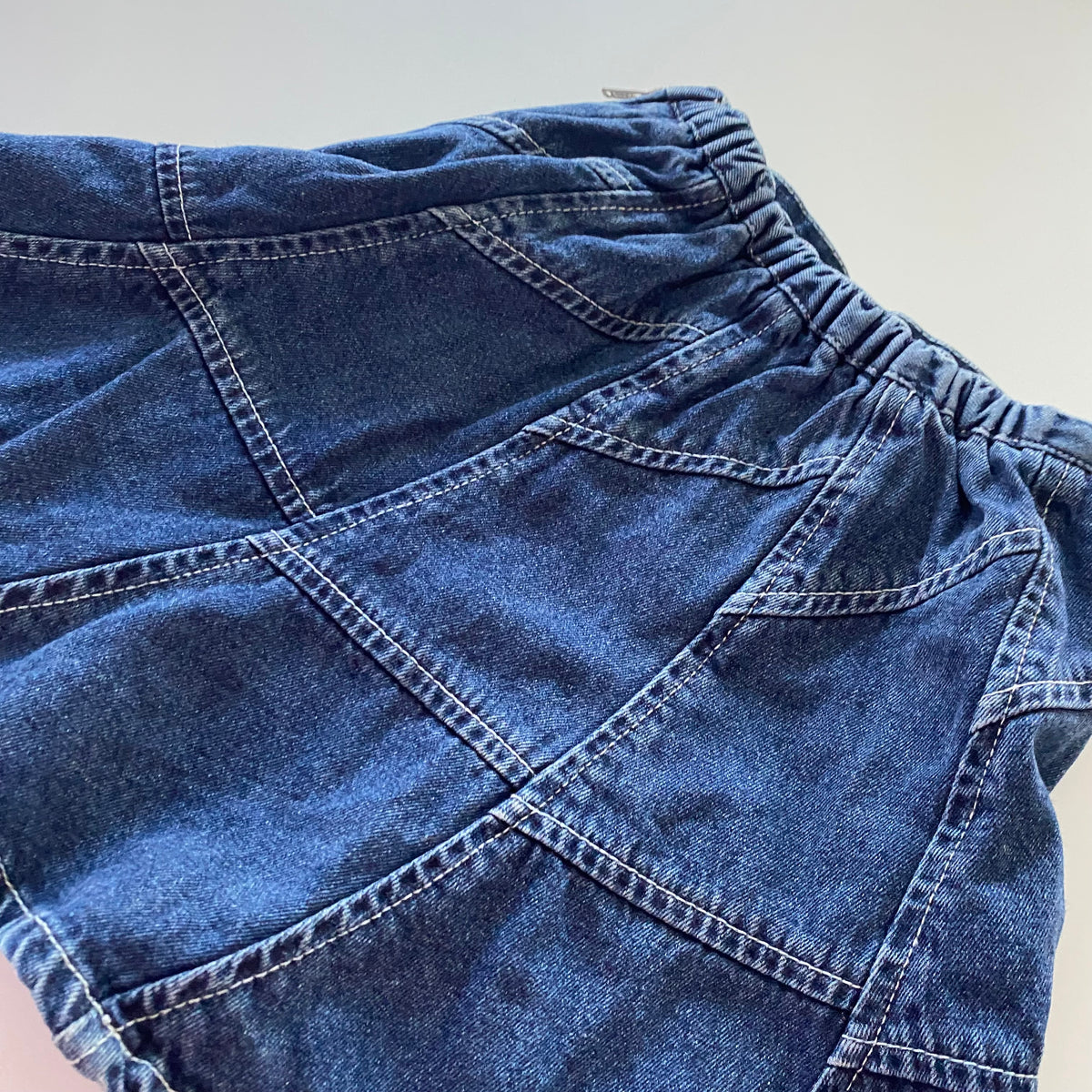 Vintage Little Monkeys Denim Skirt - Size 2