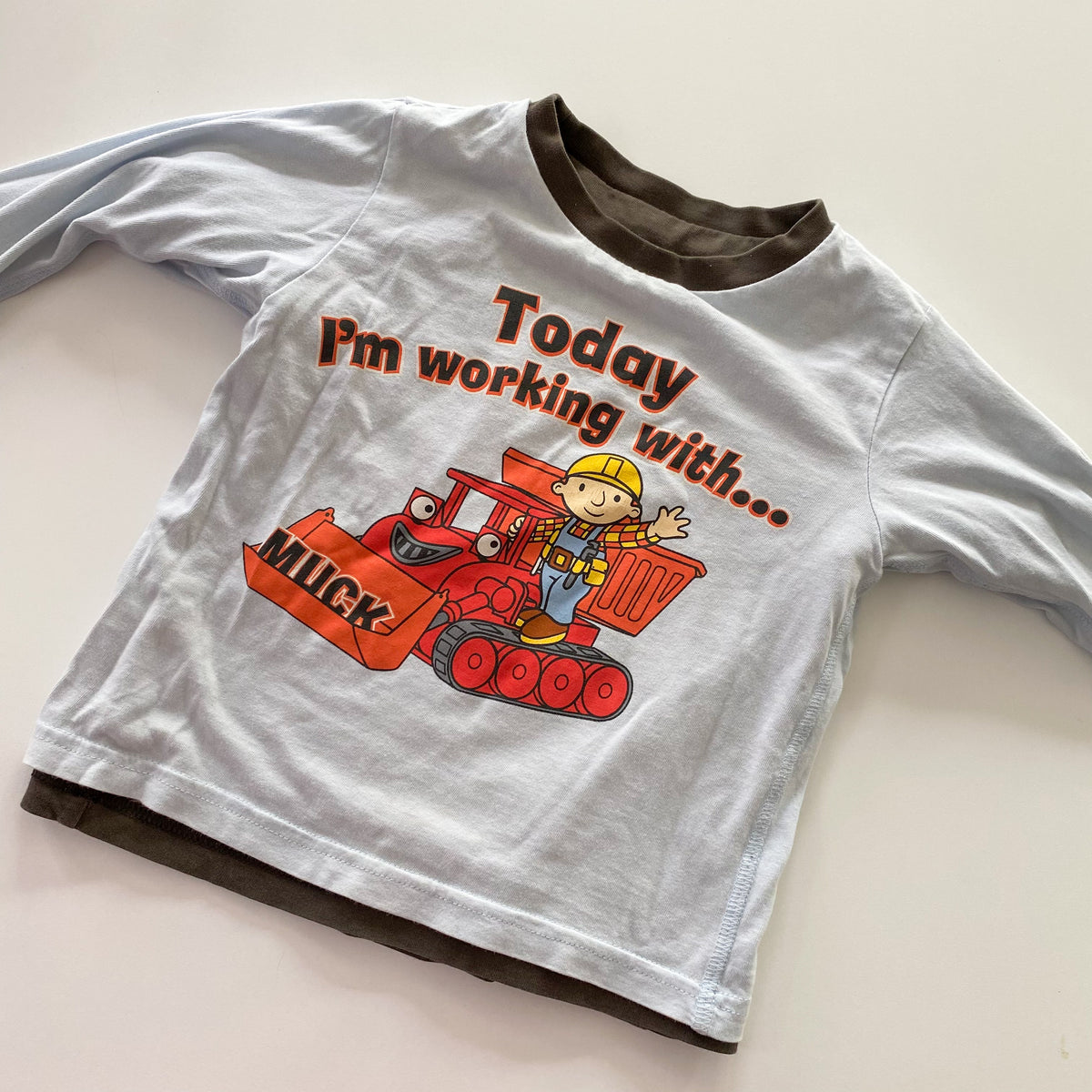 Bob The Builder Reversible Long Sleeve Top - Size 2-3Y