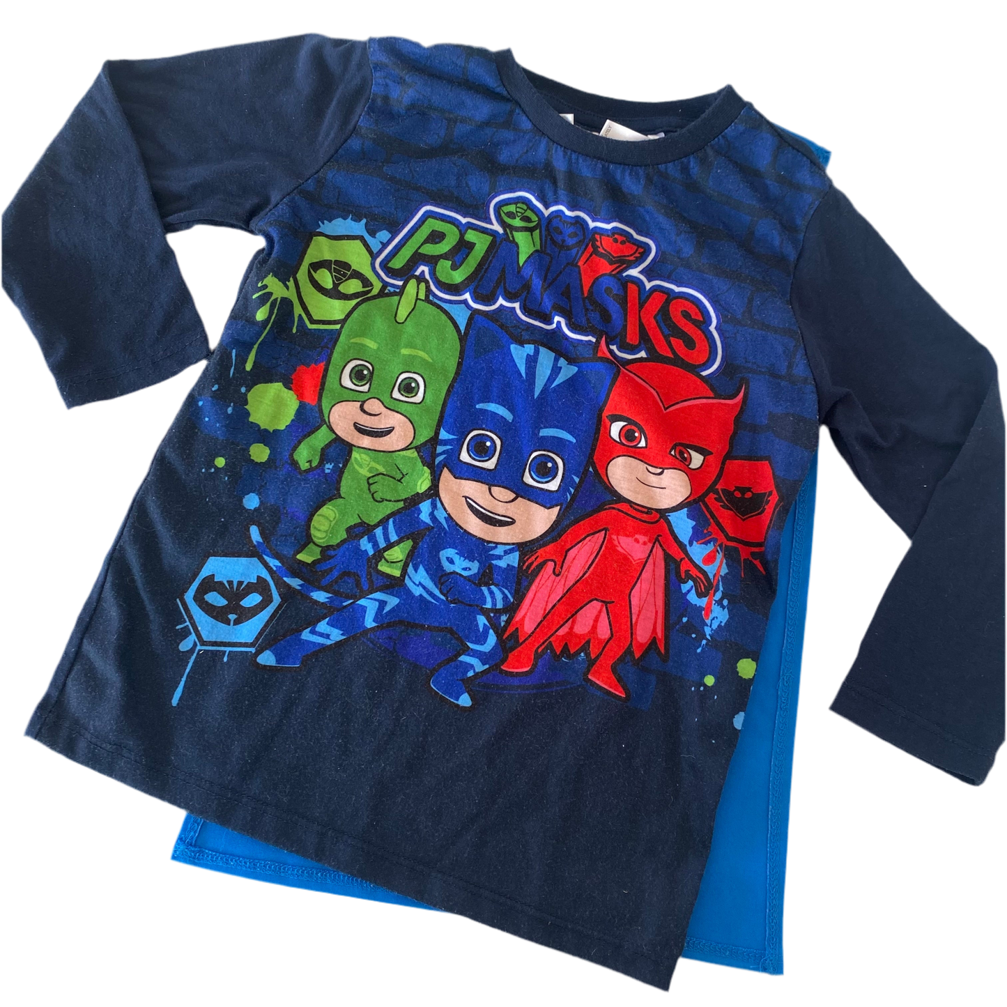 PJ Masks Long Sleeve Top & Cape - Size 3