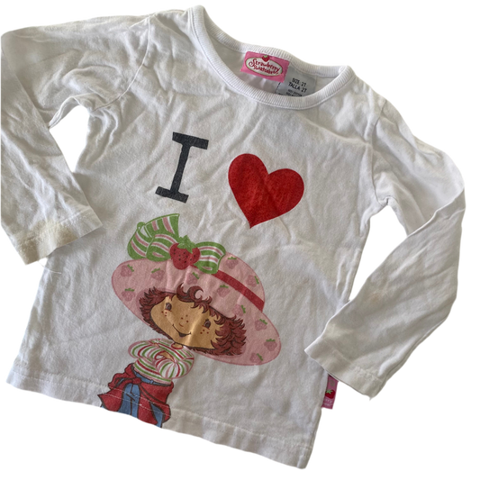 Strawberry Shortcake Long Sleeve Top - Size 2