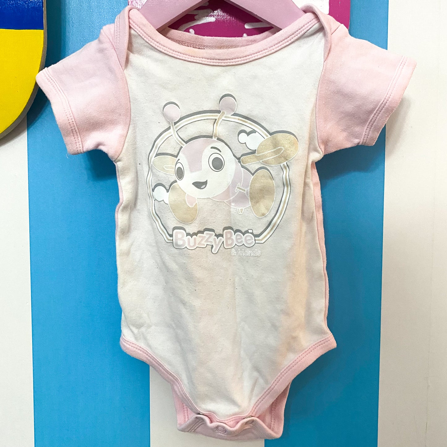 Buzzy Bee Pink Bodysuit - Size 3-6M