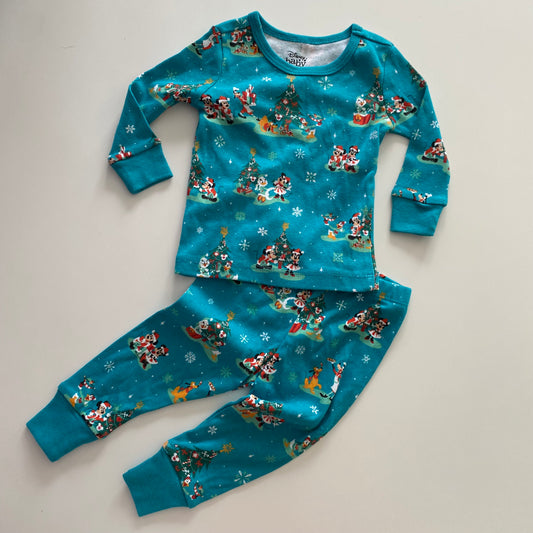 Disney Mickey Mouse Christmas Pyjamas - Size 9-12M