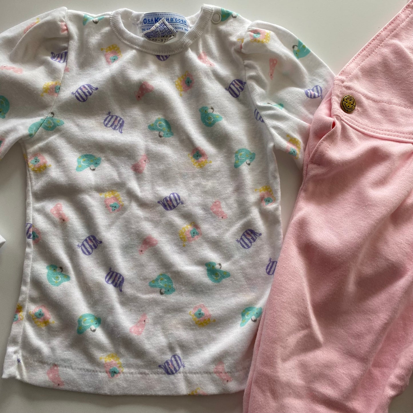 Vintage Oshkosh Overalls Set - Size 18M