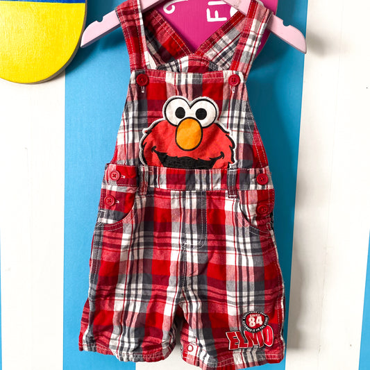 Sesame Street Elmo Shortalls - Size 2