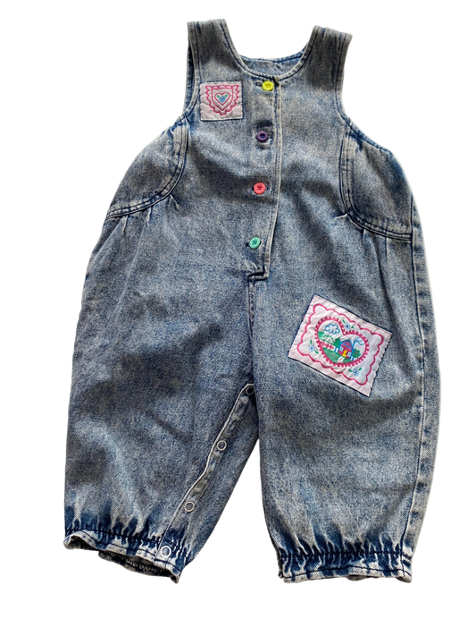Vintage Denim Overalls - Size 1