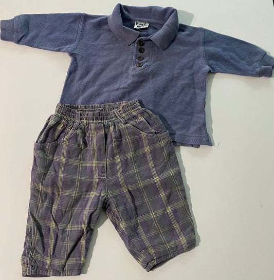 Vintage Pumpkin Patch Shirt & Pants - Size 6-12M