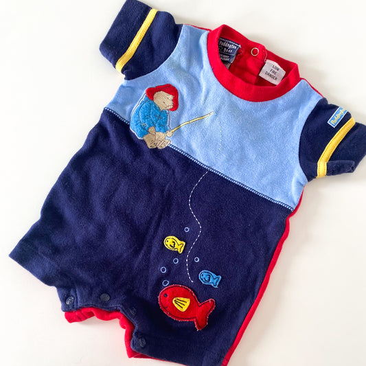 Vintage Paddington Bear Romper - Size 0-3M