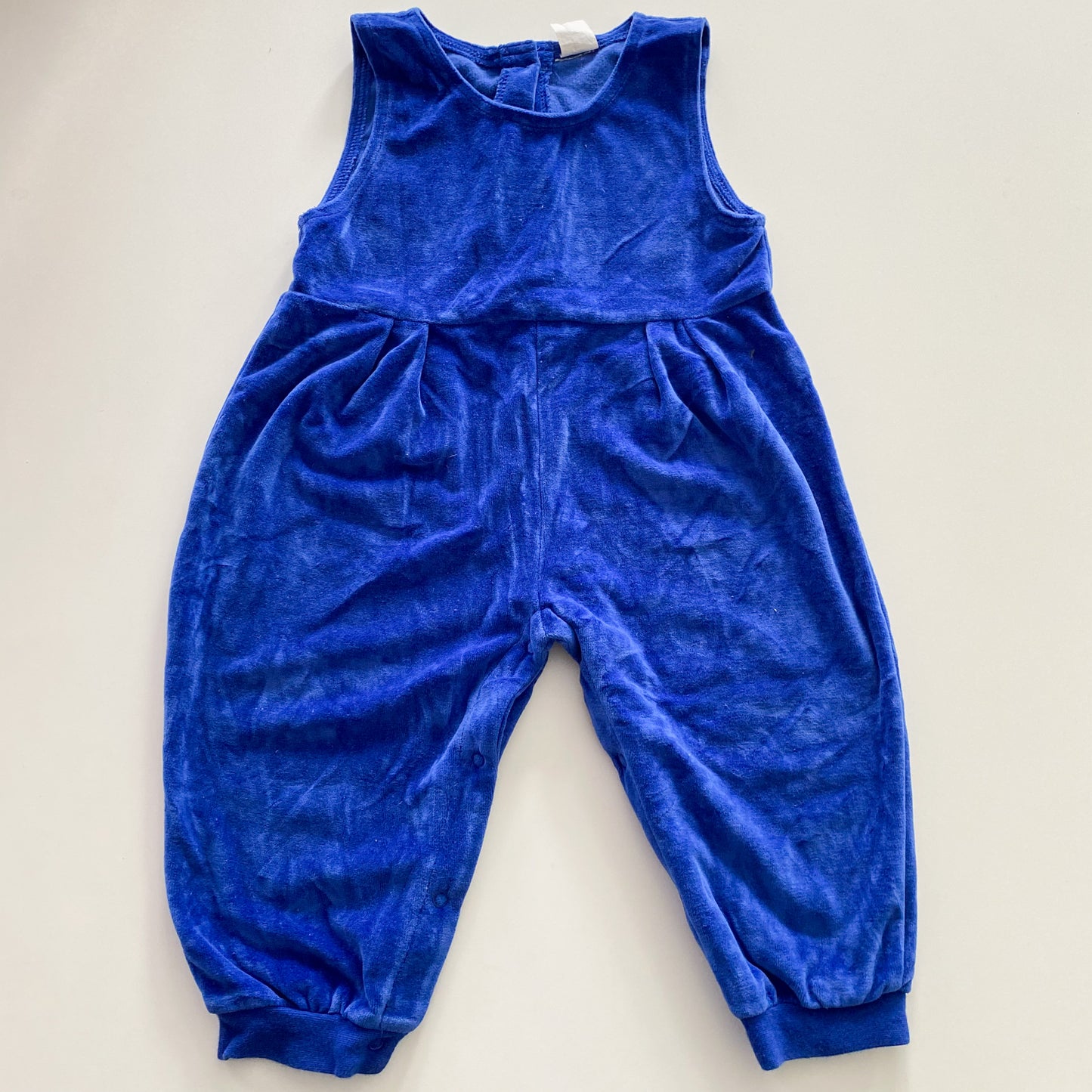 Vintage TAJ Fashion Velour Overalls - Size 18M