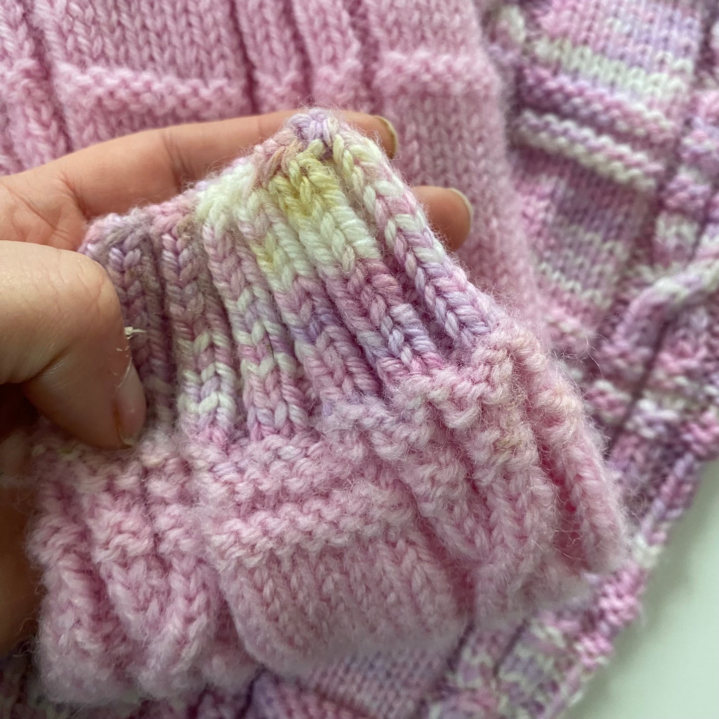 Handmade Cable Knit Cardigan - Size 4