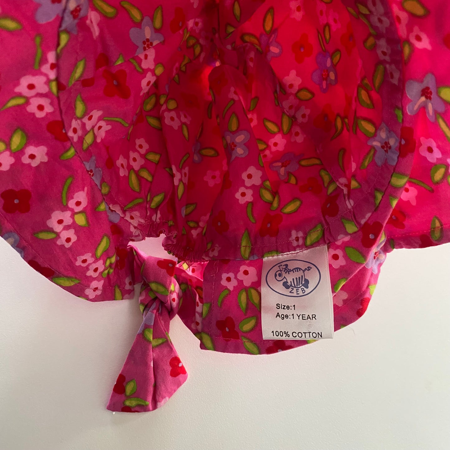 Floral Sun Hat - Size 1