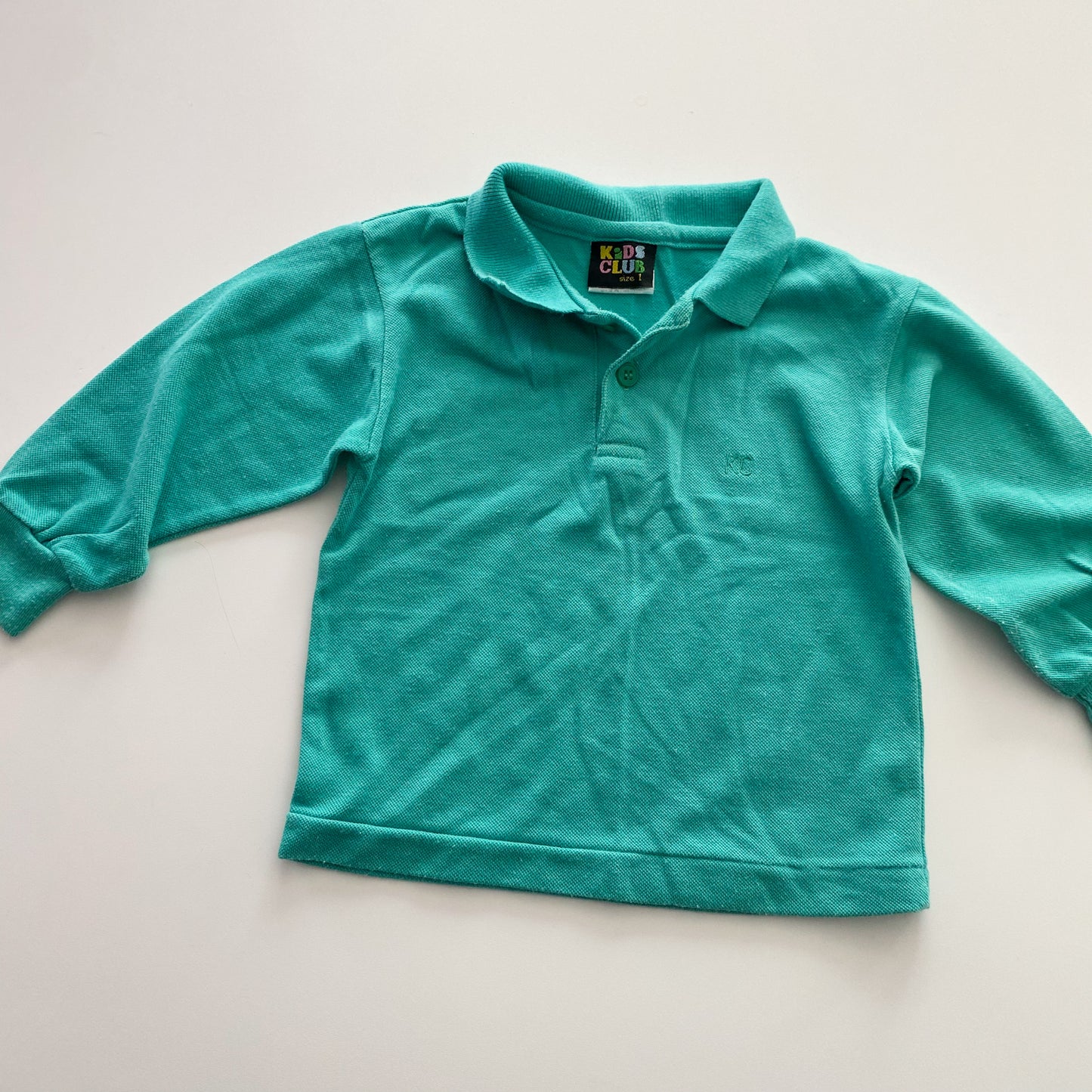 Vintage Kids Club Long Sleeve Polo Shirt - Size 1