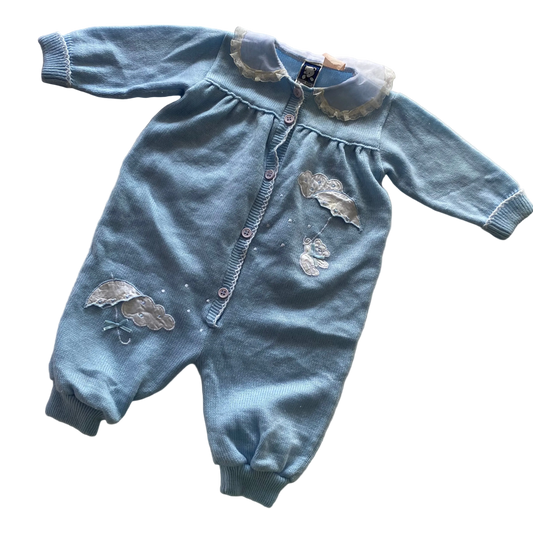 Vintage Teeny Weeny Footed Suit - Size 3-6M