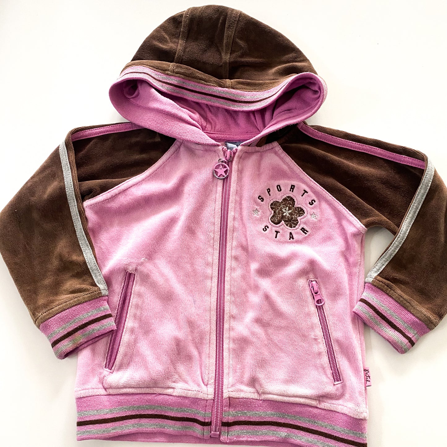 Vintage Pumpkin Patch Velour Hoodie - Size 4