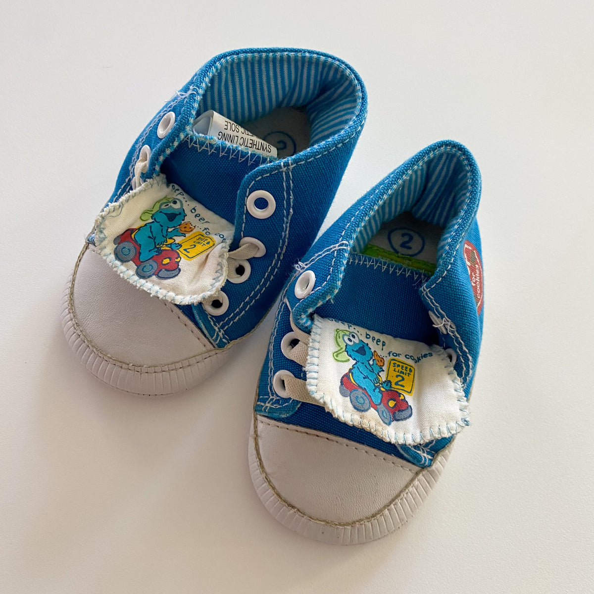 Vintage Sesame Street Crib Shoes - Size 2
