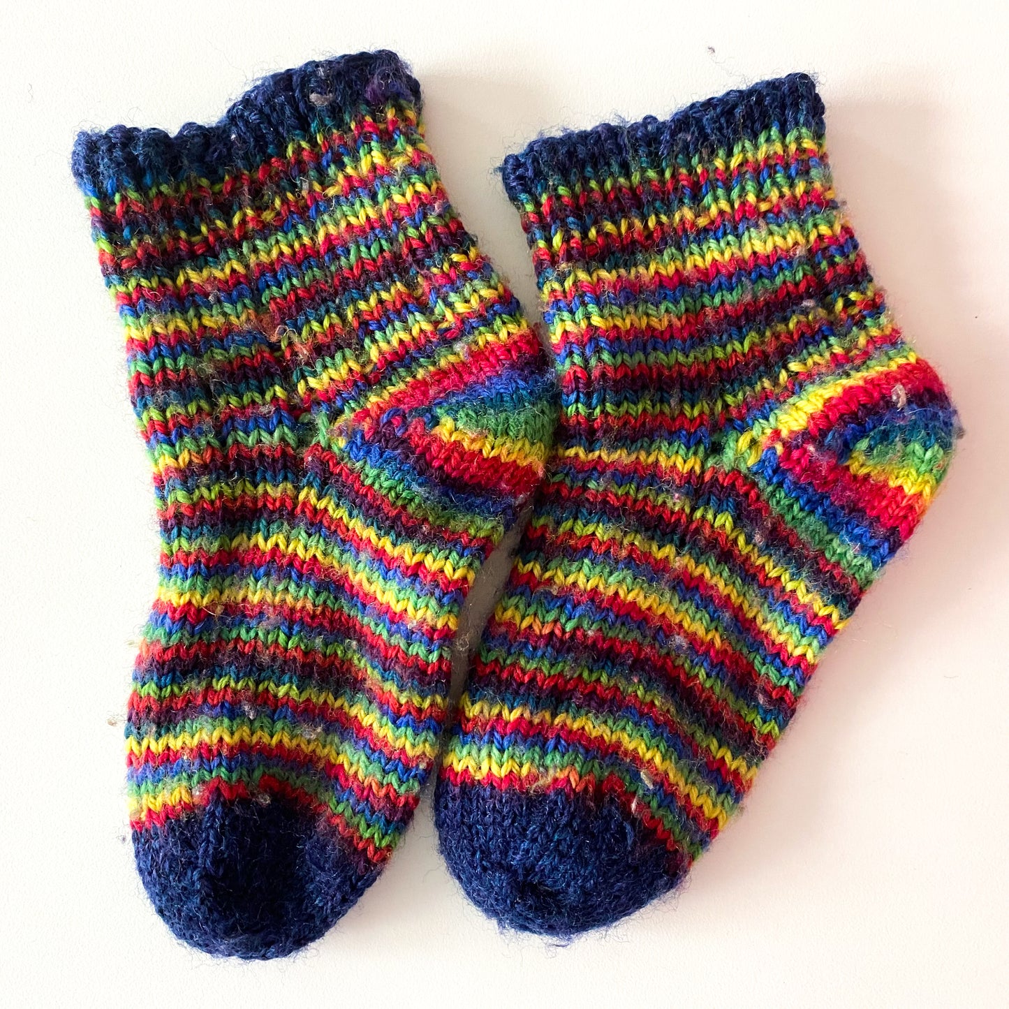 Handmade Knit Socks - Size 6-12M