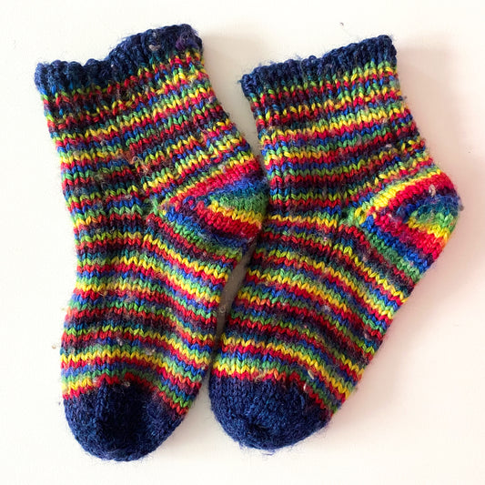 Handmade Knit Socks - Size 6-12M