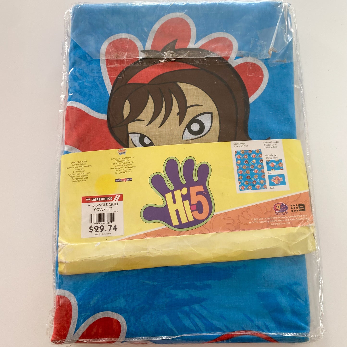 Vintage Hi5 Single Duvet & Pillowcase (NEW)