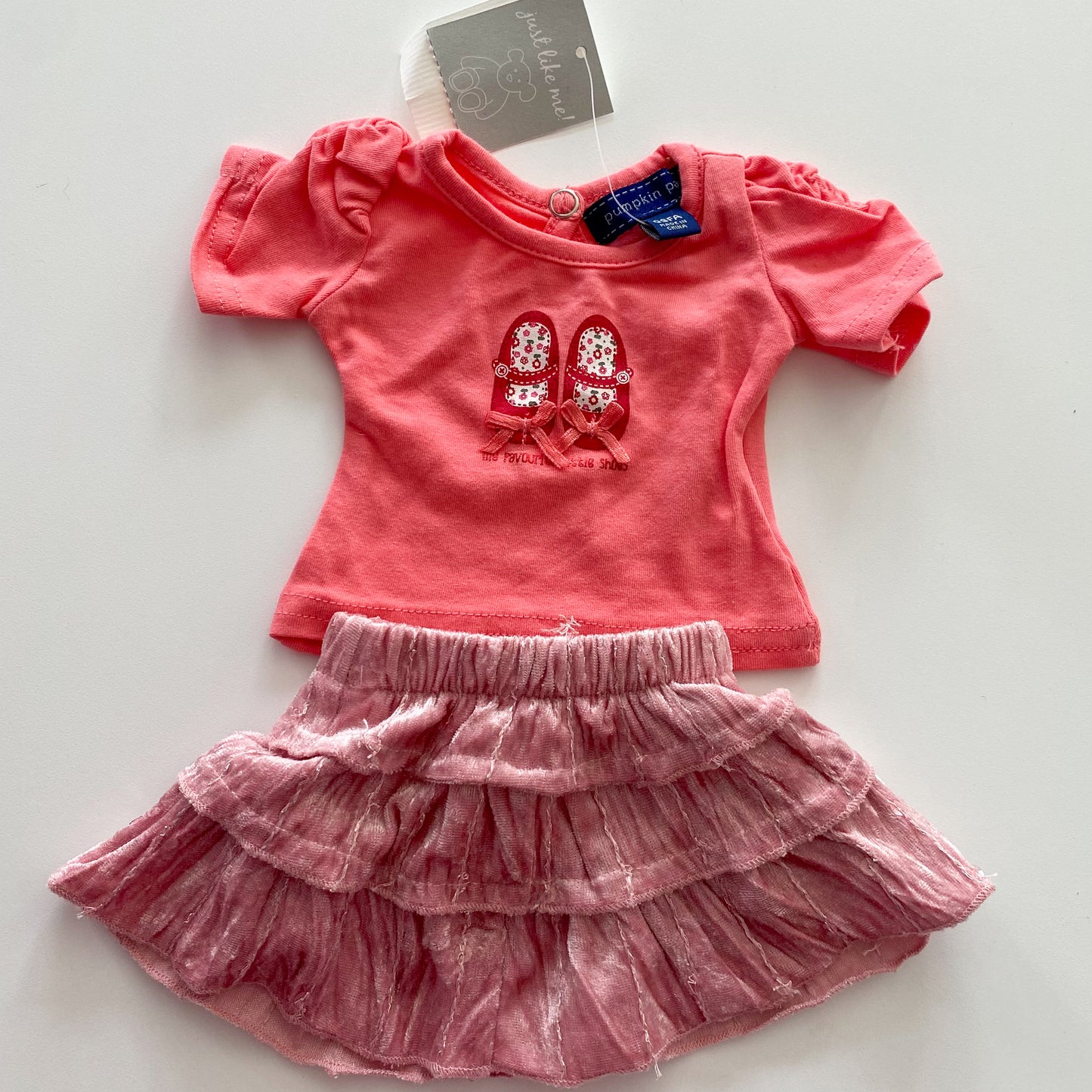 Vintage Pumpkin Patch Bear Outfit (NEW)