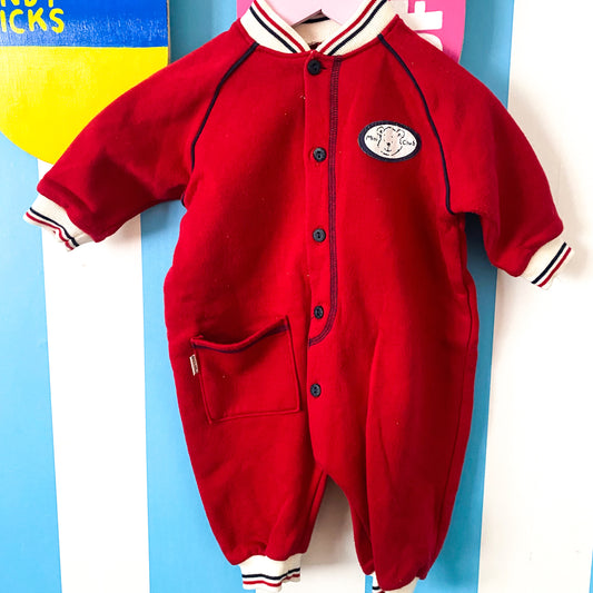 Vintage Mothercare Fleece Suit - Size 3-6M