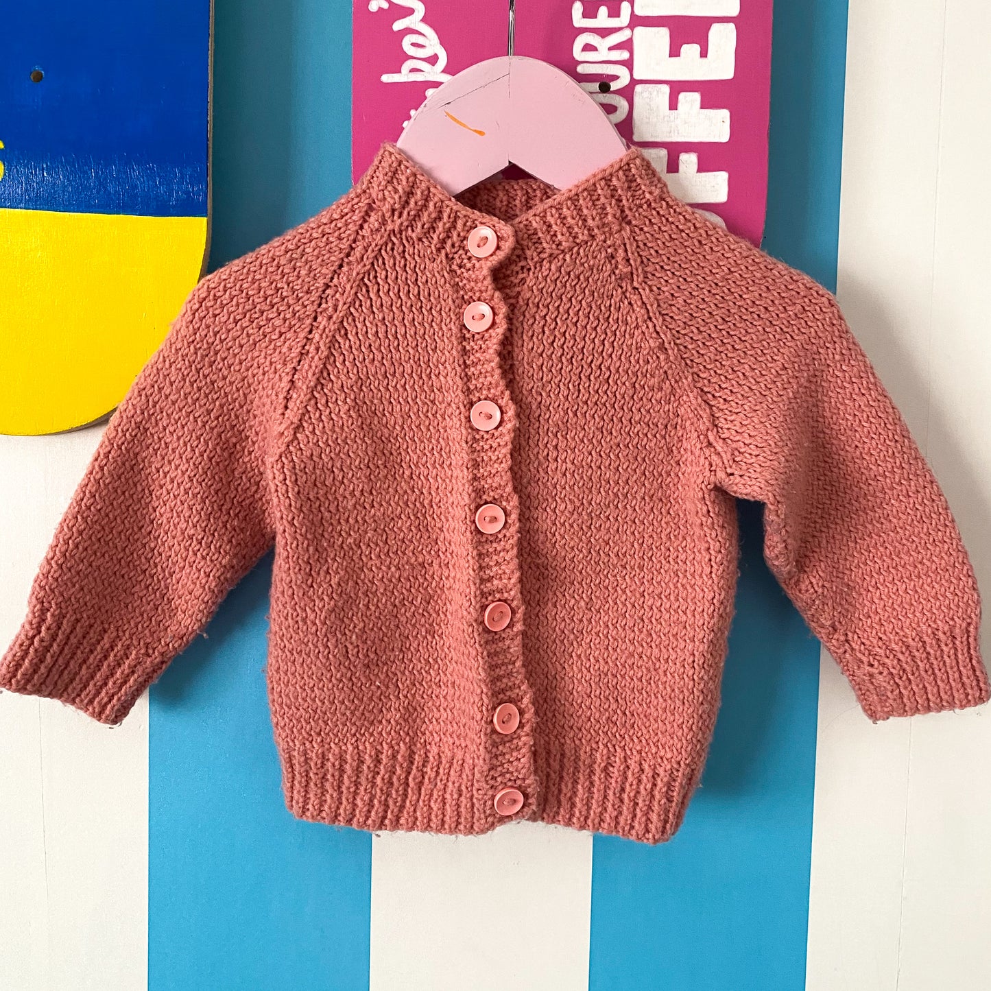 Handmade Knit Cardigan - Size 6M