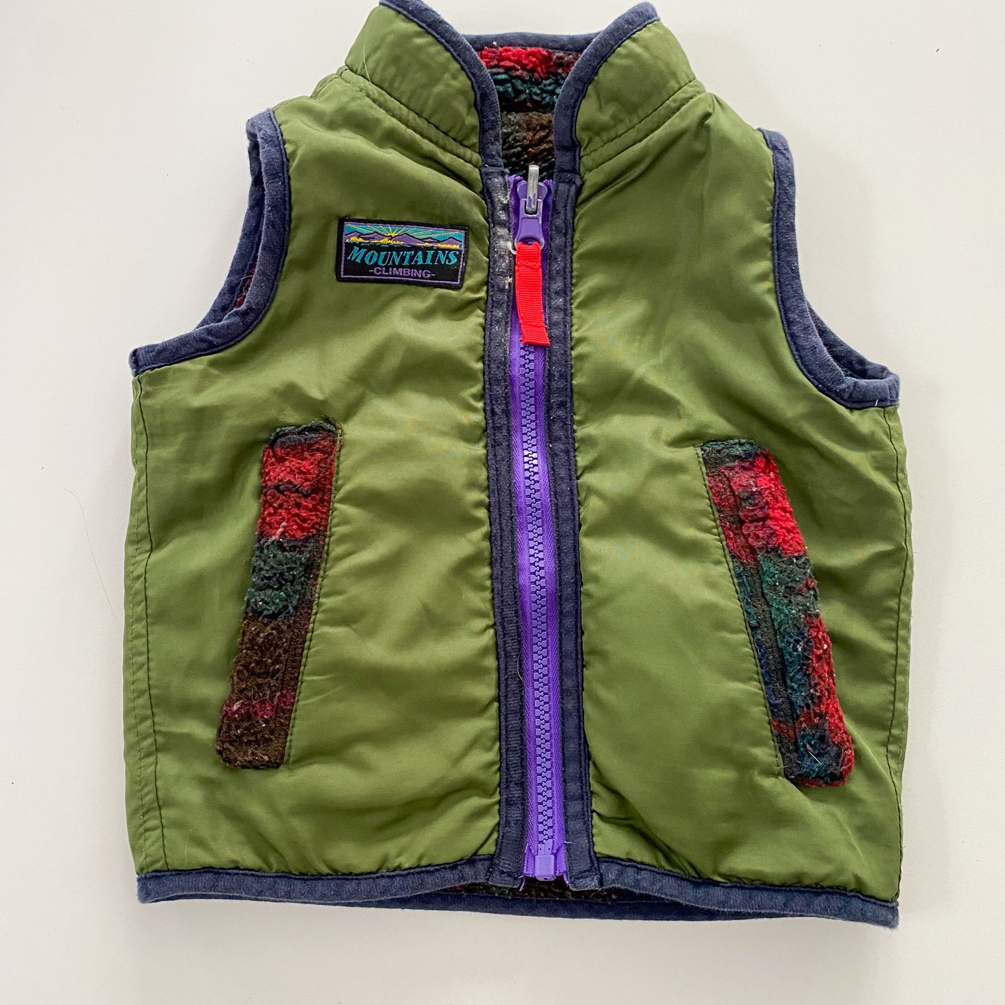 Vintage Reversible Sherpa Vest - Size 1