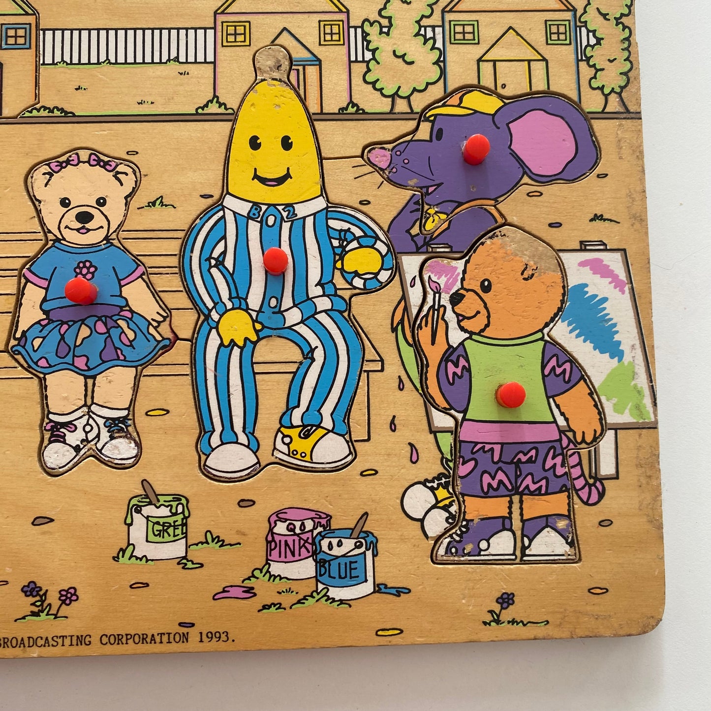 Vintage Bananas In Pyjamas Wooden Puzzle