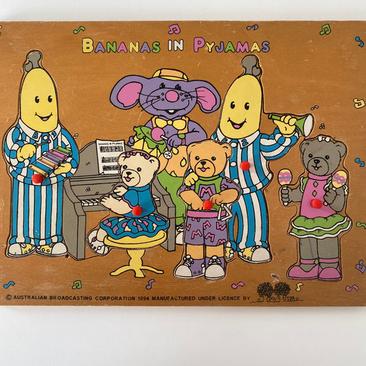Wooden Puzzle - Vintage Bananas In Pyjamas