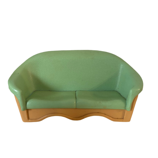 Fisher Price Loving Family 1993 Green & Tan Sofa