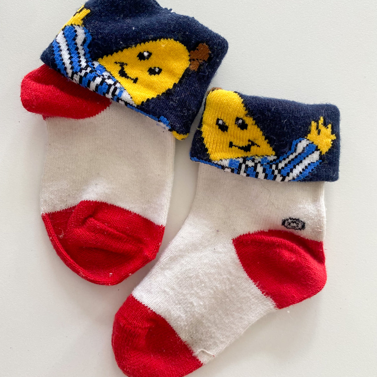 Vintage Bananas In Pyjamas Socks - Size 0-6M