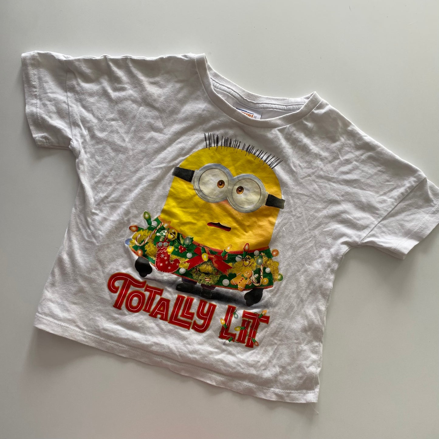 Minions Christmas Top - Size 8