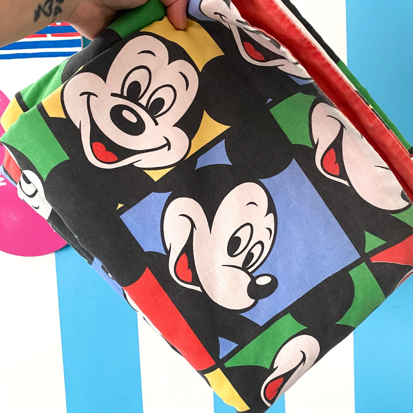 Vintage Disney Mickey Mouse Reversible Single Duvet Cover