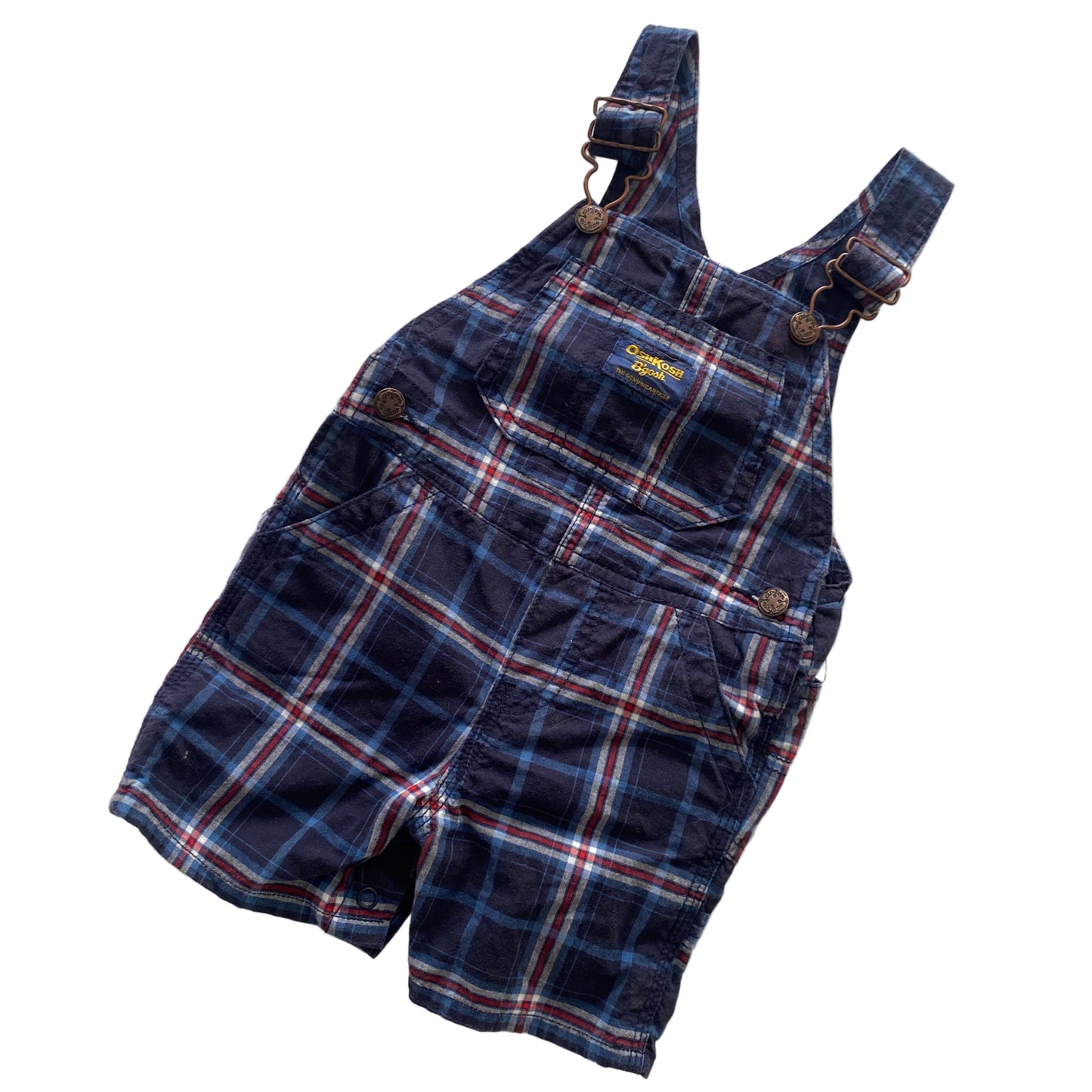 Oshkosh Tartan Shortalls - Size 12M